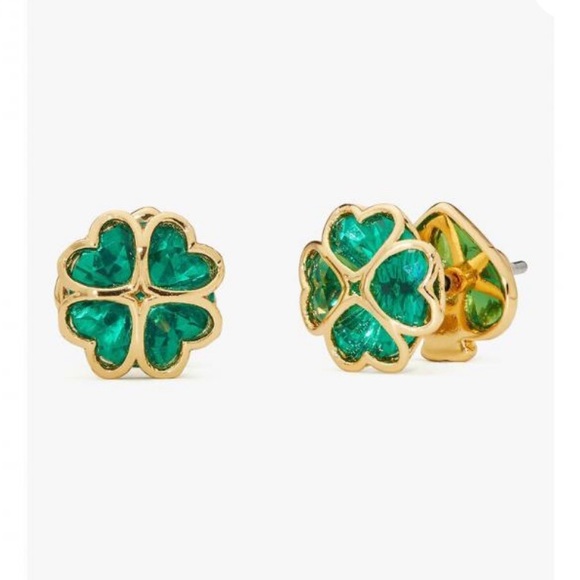 FINAL PRICE NWT Kate Spade Sparkly Stud Cubic Zirconia Crystal Heart Earrings